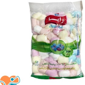 تصویر پنبه توپکی رنگی 