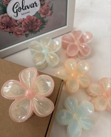 تصویر کلیپس سه‌ بعدی ۸ سانتی - آبی پاستیلی 