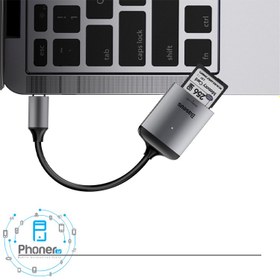 تصویر هاب USB-C مدل CAHUB-P0G Enjoy Series Type-C to SD/TF Card Reader HUB Convertor برند Baseus 