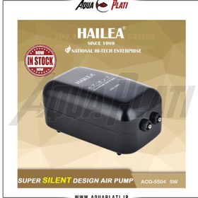 تصویر پمپ هوای آکواریوم هایلا مدل ACO-5504 ( دو خروجی و کم صدا ) HAILEA air pump aco-5504