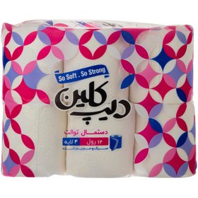 تصویر دستمال توالت ۱۲ تایی دیپ کلین 