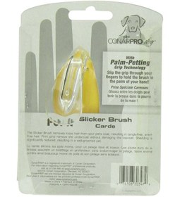 تصویر برس نرم کننده پرو پت-ایت نقره‌ای/زرد/مشکی برند conair Pro Pet-It Slicker Brush Silver/Yellow/Black