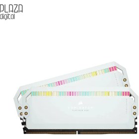 تصویر رم دسکتاپ DDR5 دو کاناله 5600 مگاهرتز CL40 کورسیر مدل DOMINATOR PLATINUM RGB White ظرفیت 64 گیگابایت 