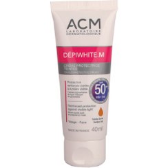 تصویر کرم ضد آفتاب و ضد لک +SPF50 رنگی دپیوایت ام ای سی ام 40 میل ACM Depiwhite.M Anti-Brown Spot Cream 40 ml