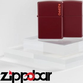 تصویر فندک زیپو اصل کد ۴۶۰۲۱ زیپو لوگو زرشکی – Zippo 46021Zl Merlot 