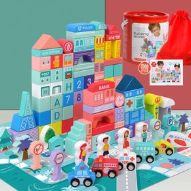 تصویر بریکس شهر چوبی ۱۰۸ قطعه 