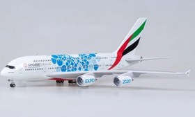 تصویر ماکت هواپیما ایرباس 380 امارات | Airplane Model 1:160 Airbus A380 Emirates Expo 