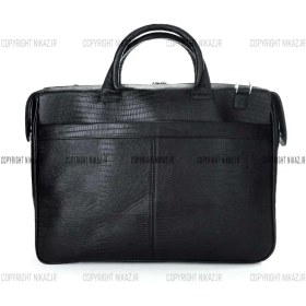 تصویر کیف اداری مردانه چرم طبیعی مدل سینا کد 1370 SINA leather men's Office bag | Black Color model - 1370