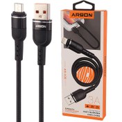 تصویر کابل کوتاه میکرو یو اس بی فست شارژ Arson AN-A30 3A 30cm Arson AN-A30 3A 30cm Micro USB Fast Charge Cable