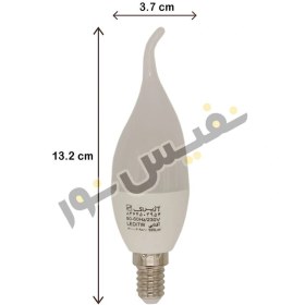 تصویر لامپ ال ای دی 7 وات شمعی مدل اشکی مات آژیراک 