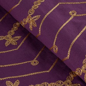 تصویر خامه دوزی بنفش تیره 598 