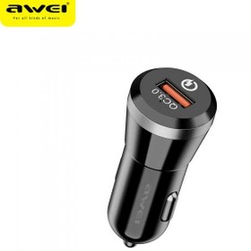 تصویر شارژر فندکی AWEI مدل C_825 Awei C-825 18W Mini Car Phone Charger USB Quick Charge 2.4A Fast QC 3.0