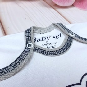 تصویر تیشرت نوزادی طرح پاندا طوسی – سه تا شش ماه 