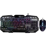 تصویر ست ماوس و کیبورد گیمینگ وریتی مدل V-KB6126GCW با نورپردازی LED RGB 