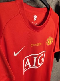 تصویر کیت پیراهن شورت تایلندی منچستر یونایتد 2008 - ب Manchester United 2008 Thai Shirt Shorts Kit