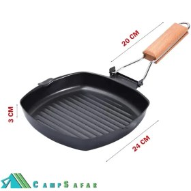 تصویر ماهیتابه گریل کمپینگ سیندا سایز 24 