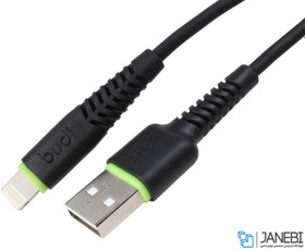 تصویر کابل فست شارژ لایتنینگ به یو اس بی budi Lightning Charger Cable 1.2M 