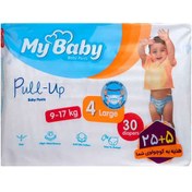 تصویر پوشک شورتی مای بیبی سایز ۴ بسته ۳۰ عددی 