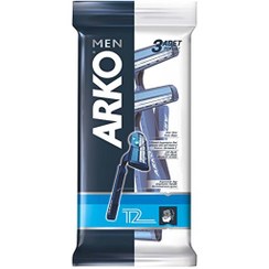 تصویر تیغ اصلاح بسته ای 2 لبه آرکو arko men razor