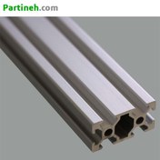 تصویر پروفیل شیاردار آلومینیومی 20*40 سبک شیار 6mm 40x20mm Aluminium Extrusion T-Slot Profile, slot width 6mm, Light