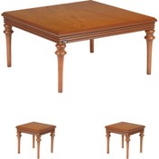 تصویر ست جلومبلی وعسلی چوبی ۳ تکه پالونیا مدل الین - کد رنگ داخل توضیحات نوشته شود / Elin