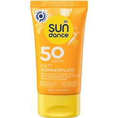 تصویر ضدآفتاب سان دنس spf۵۰, ۵۰ml Sonnenfluid Gesicht mattierend LSF 50, 50 ml