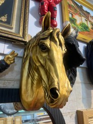 تصویر دیوارکوب سر اسب - طلایی 