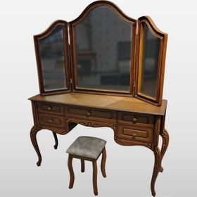 تصویر میز آرایش چوبی ابزاری 