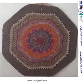 تصویر نمد فرش چندضلعی سنتی 