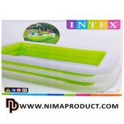 تصویر استخر بادی اینتکس مدل شفاف مستطیل 56483 Intex 56483 Inflatable Pool