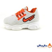 تصویر کتونی نوزاد نایکی سفید نارنجی صوتی کد 136 