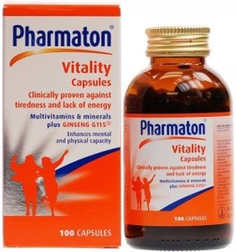 تصویر کپسول مولتی ویتامین فارماتون مدل ویتالیتی 100 عدد ا Pharmaton Vitality 100 Capsules Pharmaton Vitality 100 Capsules
