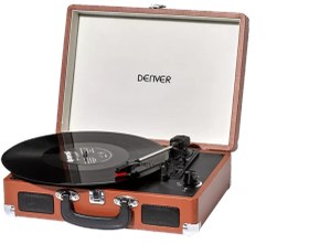 تصویر گرامافن DENVER VPL-120BROWN Turntable 