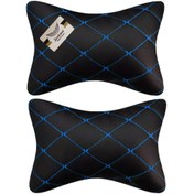 تصویر ست کامل روکش صندلی کوییک جودون مدل دیسکی آبی (پشت گردنی رایگان) 