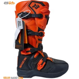 تصویر بوت موتور سواری کراسی T3 تایگر رنگ نارنجی Crossy T3 Tiger Motorcycle Boots Orange