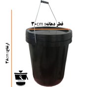 تصویر سطل زباله صنعتی ۲۰ لیتری مشکی 