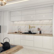 تصویر سرامیک سفید طرح دار براق سایز ۳۰ در ۶۰ 