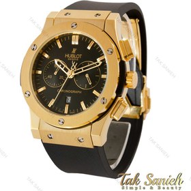 تصویر ساعت هابلوت مردانه طلایی سه موتوره Hublot-4156-G 