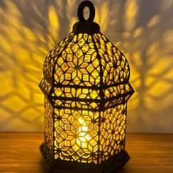 تصویر فانوس مینیاتوری طرح هندسی عربی 