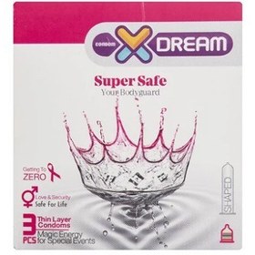 تصویر کاندوم ایکس دریم (XDream) مدل Super Safe بسته 3 عددی 