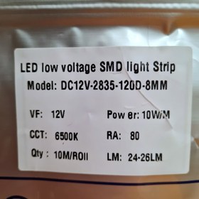 تصویر ال ای دی نواری 12 ولت LED low voltage SMD light Strip- DC12V-2835-120D-8MM