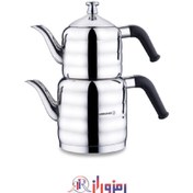 تصویر کتری و قوری کرکماز مدل مینا ماکسی MINA MAXI A036 KORKMAZ MINA MAXI A036 TEAPOT SET