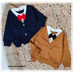 تصویر بلوز بچگانه یقه پاپیون - آجری / 35 