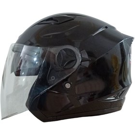 تصویر کلاه کاسکت بدون فک رادین | مشکی براق TG1 Motorcycle helmet without jaw TG1 BLACK