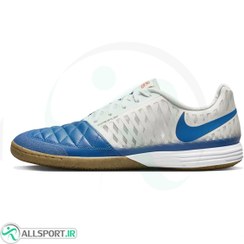 تصویر کفش فوتسال نایک لونار گتو طرح اصلی Nike Lunar Gato II IC White Blue 