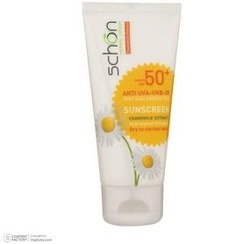 تصویر کرم ضد آفتاب شون بی رنگ مناسب پوست خشک و نرمال SPF50 Schon Sunscreen invisible Dry to Normal skin SPF50 Cream 50ml