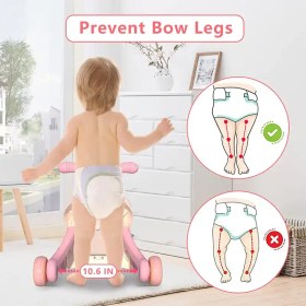 تصویر واکر کودک 3 در 1 کیکابو مدل KIKKA BOO Play & Grow رنگ صورتی کد P/5993/PI 