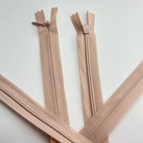 تصویر زیپ 60 سانت مخفی B&M بژ 