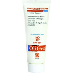 تصویر کرم ضد آفتاب الی ژن بی رنگ مناسب پوست خشک SPF30 OilGen sunscreen for normal and dry skin SPF30 cream 50ml