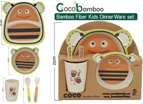 تصویر ظرف غذا کودک COCO bamboo ا baby food dish COCO bamboo baby food dish COCO bamboo